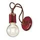 Applique Vintage Ceramica Bordeaux Con Filamento 1 Luce E27