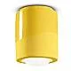 Plafoniera Piccola Vintage Decò Pi Ceramica Giallo Limone 1 Luce E27