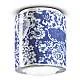 Plafoniera Piccola Vintage Decò Pi Ceramica Ming Blu 1 Luce E27