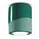Plafoniera Piccola Vintage Decò Pi Ceramica Verde Bottiglia 1 Luce E27