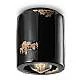 Plafoniera Vintage Cilindrica Ceramica Nera 1 Luce E27