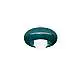 Applique Vintage Bumbum Ceramica Verde Petrolio Vetro Opalino 1 Luce E27 D40,5Cm
