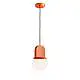 Sospensione Vintage Decò Habea Ceramica Arancio Volpe 1 Luce E27