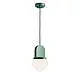 Sospensione Vintage Decò Habea Ceramica Verde Bali E27