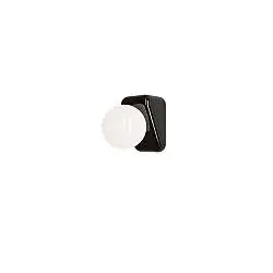 Applique Vintage Flip Ceramica Nera Vetro Opalino 1 Luce G9
