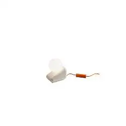 Lampada Da Tavolo Vintage Flip Ceramica Crema Vetro Opalino 1 Luce G9