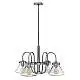 Lampadario Contemporaneo Congress Acciaio Cromo Vetro 4 Luci E27
