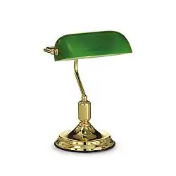 Lampade Da Scrivania - Ufficio Classico Lawyer Metallo Ottone 1 Luce E27