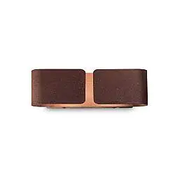 Applique Rustica-Country Clip Metallo Caffè 2 Luci E27
