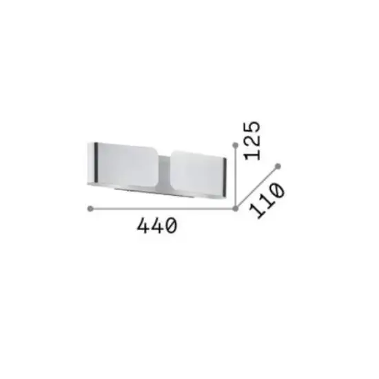 Applique Rustica-Country Clip Metallo Caffè 2 Luci E27 | Ideal Lux
