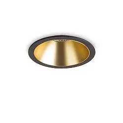 Faretto Ad Incasso GAME LED 20W Luce Calda Nero Oro Ideal Lux