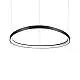 Lampada a Sospensione Gemini Led 56W Luce Calda Nero Altezza Regolabile Ideal Lux
