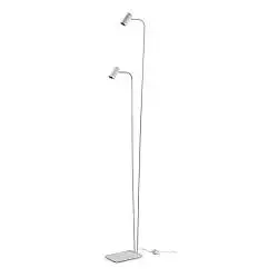 Lampada Da Terra Ginger 2 Luci GU10 Bianco Dimmerabile Metallo Ideal Lux
