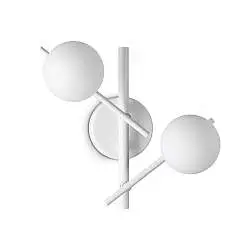 Applique Atlas 2 Luci G9 4W Bianca Dimmerabile Metallo/Vetro Ideal Lux