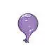 Lampada Da Tavolo Clown Viola Ø15 Cm, Altezza 20,6 Cm, Ideal Lux