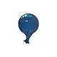 Lampada Da Tavolo Collezione CLOWN Blu Finitura in Vetro Diametro 15 cm Ideal Lux