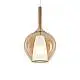 Sospensione Contemporanea Kalique Vetro Ambra Bianco E Cromo 1 Luce E27 H50Cm