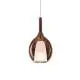 Sospensione Contemporanea Kalique Vetro Rame Bianco E Cromo 1 Luce E27 H36Cm