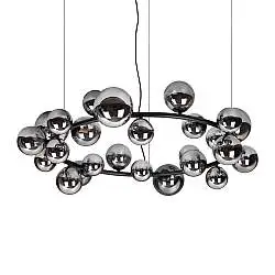 Lampadario Collezione PERLAGE 15W Fumè Altezza Regolabile Ideal Lux