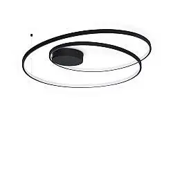 Plafoniera Collezione OZ LED 52W Luce Calda 3000K Finitura Nero Ideal Lux