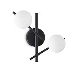 Applique Atlas 2 Luci G9 4W Finitura Nera Dimmerabile Ideal Lux