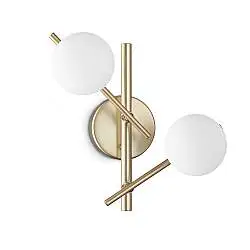 Applique Atlas 2 Luci G9 4W Luce Calda Oro Metallo/Vetro Ideal Lux