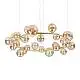 Lampadario Collezione PERLAGE 25 G9 15W Finitura Ambra Altezza Regolabile Ideal Lux
