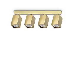 Plafoniera Dynamite 4 Luci GU10 Ottone Dimmerabile Metallo Ideal Lux