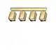 Plafoniera Dynamite 4 Luci GU10 Ottone Dimmerabile Metallo Ideal Lux