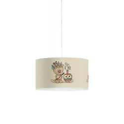 Sospensione Moderna Decokids Polilux ® Grafica Indiano 1 Luce E27 D40Cm