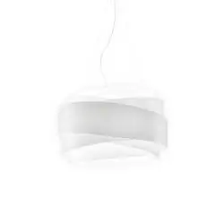 Lampadario Moderno Bea Polilux ® Bianco E Metallo Cromo 3 Luci E27