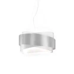 Lampadario Moderno Bea Polilux ® Argento E Metallo Cromo 5 Luci E27