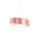 Lampadario Moderno Bea Polilux ® Pink Metal E Metallo Cromo 5 Luci E27 D80Cm