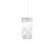 Sospensione Moderna Building Polilux ® Bianco E Metallo Cromo 1 Luce E27