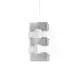 Sospensione Moderna Building Polilux ® Argento E Metallo Cromo 1 Luce E27 H60Cm