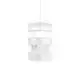 Sospensione Moderna Building Polilux ® Bianco E Metallo Cromo 1 Luce E27 H60Cm