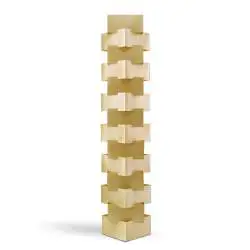 Piantana Moderna Building Polilux ® New Gold E Metallo Bianco 3 Luci E27