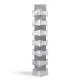 Piantana Moderna Building Polilux ® Argento E Metallo Bianco 3 Luci E27
