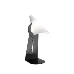 Lampada Da Scrivania Moderna Calle Polilux ® Fumè Materie Plastiche 1 Luce E14