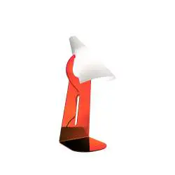 Lampada Scrivania Moderna Calle Polilux ® Rosso Fluorescente Metallo 1 Luce E14