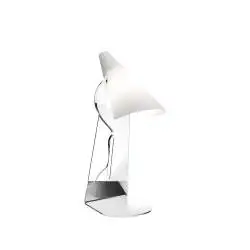 Lampada Da Scrivania Moderna Calle Polilux ® Trasparente E Metallo 1 Luce E14