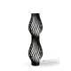 Piantana Moderna Helios Polilux ® Nero 2 Luci E27 H123Cm