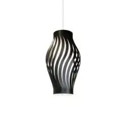 Sospensione Moderna Helios Polilux ® Nero 1 Luce E27 H61Cm