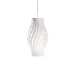 Sospensione Moderna Helios Polilux ® Bianco 1 Luce E27 H61Cm