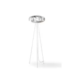 Piantana Moderna Flat Polilux ® Argento E Metallo 1 Luce E27