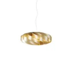 Lampadario Moderno Flat Polilux ® New Gold E Metallo Cromo 5 Luci E27