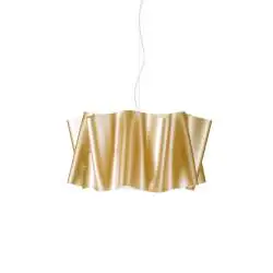 Lampadario Moderno Folio Polilux ® New Gold E Metallo Cromo 5 Luci E27