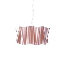 Lampadario Moderno Folio Polilux ® Pink Metal E Metallo Cromo 5 Luci E27