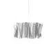 Lampadario Moderno Folio Polilux ® Argento E Metallo Cromo 5 Luci E27