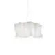 Lampadario Moderno Folio Polilux ® Bianco E Metallo Cromo 5 Luci E27